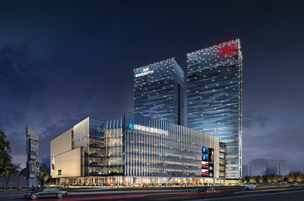 佛山联塑总部大楼外观发光字工程—蓄力精心打造